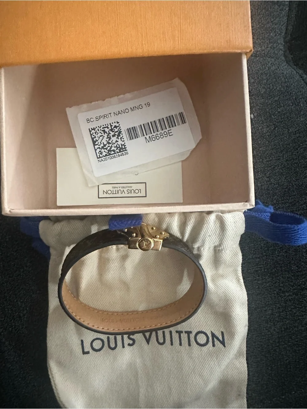 Louis Vuitton Brown Monogram Bracelet with Gold Hardware